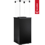 KRATKI Plynový ohřívač PATIO sklo / černý prošívaný