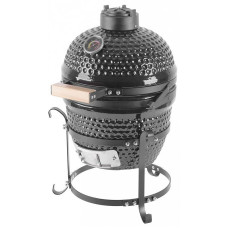 Keramický gril KAMADO EGG průměr 27cm, černý | velikost S